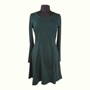 Dark green long sleeve Aline dress